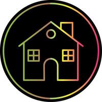 Home Line Gradient Due Color Icon Design vector