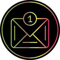 Email Line Gradient Due Color Icon Design vector