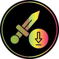 Weapon Glyph Due Color Icon Design vector