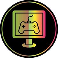 Gaming Glyph Due Color Icon Design vector