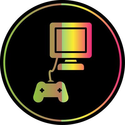 Monitor Glyph Due Color Icon Design