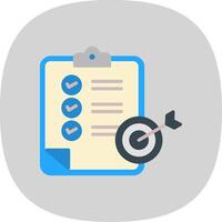 Goals Flat Curve Icon Design vector