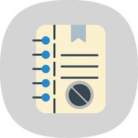 Notes Flat Curve Icon Design vector