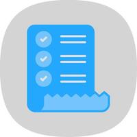 Check List Flat Curve Icon Design vector