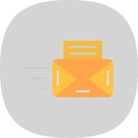 Envelope Flat Curve Icon Design vector