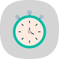 Stopwatch Flat Curve Icon Design vector