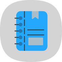 Note Flat Curve Icon Design vector