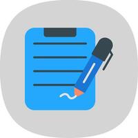 Notepad Flat Curve Icon Design vector