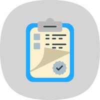 Clipboard Flat Curve Icon Design vector