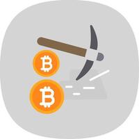 Mining Mining Flat Curve Icon Design vector