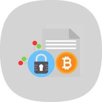 bitcoin tecnología plano curva icono diseño vector