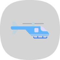 Helicopter Flat Curve Icon Design vector