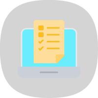 OnLine Circle Multi Circle Testing Flat Curve Icon Design vector