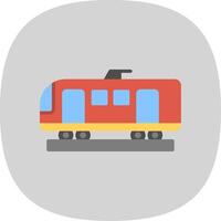 High Speed Train Flat Curve Icon Design vector