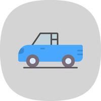 Pickup Flat Curve Icon Design vector
