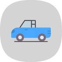 Pickup Flat Curve Icon Design vector