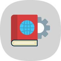 Educational Technology Flat Curve Icon Design vector