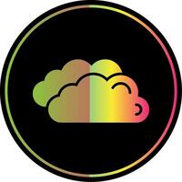 Clouds Glyph Due Color Icon Design vector