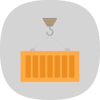 Container Loading Flat Curve Icon Design vector