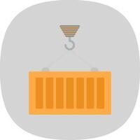 Container Loading Flat Curve Icon Design vector