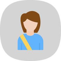 Passenger Flat Curve Icon Design vector