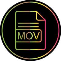 MOV File Format Line Gradient Due Color Icon Design vector