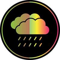 lloviendo glifo debido color icono diseño vector