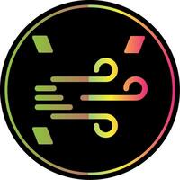Windy Glyph Due Color Icon Design vector