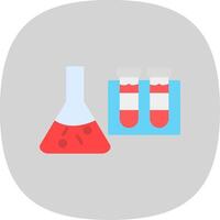 Science Beaker Flat Curve Icon Design vector