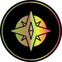 Compass Glyph Due Color Icon Design vector