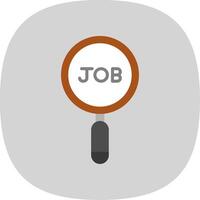 Job Search Flat Curve Icon Design vector