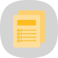 Report Card Flat Curve Icon Design vector