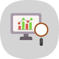 Market Analytics Flat Curve Icon Design vector