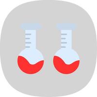 Volumetric Flask Flat Curve Icon Design vector