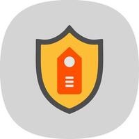 Brand Protection Flat Curve Icon Design vector