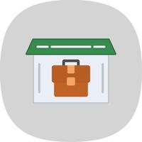 Job Centre Flat Curve Icon Design vector