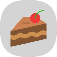 Cake Slice Flat Curve Icon Design vector