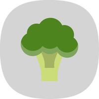 Broccoli Flat Curve Icon Design vector