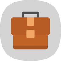 Briefcase Flat Curve Icon Design vector