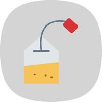 Tea Bag Flat Curve Icon Design vector