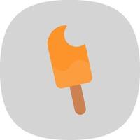 Ice Cream Bite Flat Curve Icon Design vector