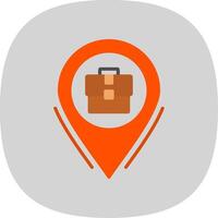 Business Location Flat Curve Icon Design vector