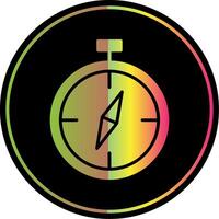 Compass Glyph Due Color Icon Design vector