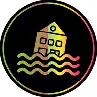 House Glyph Due Color Icon Design vector