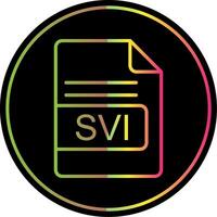 svi archivo formato línea degradado debido color icono diseño vector