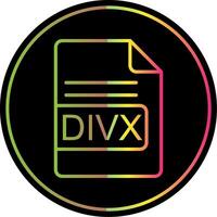 DIVX File Format Line Gradient Due Color Icon Design vector