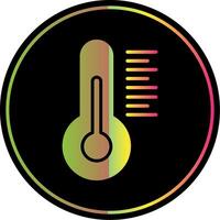 Thermometer Glyph Due Color Icon Design vector