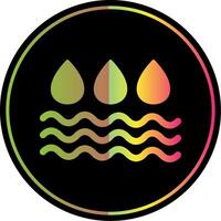Water Glyph Due Color Icon Design vector