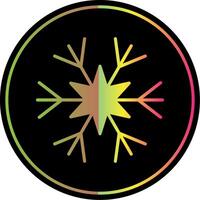Snowflake Glyph Due Color Icon Design vector