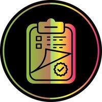 Clipboard Glyph Due Color Icon Design vector